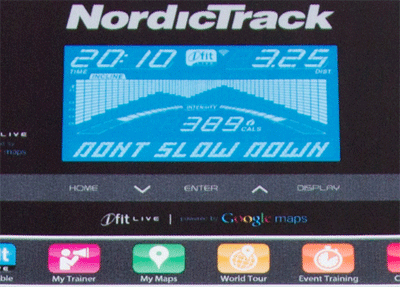 NordicTrack T5.7 display