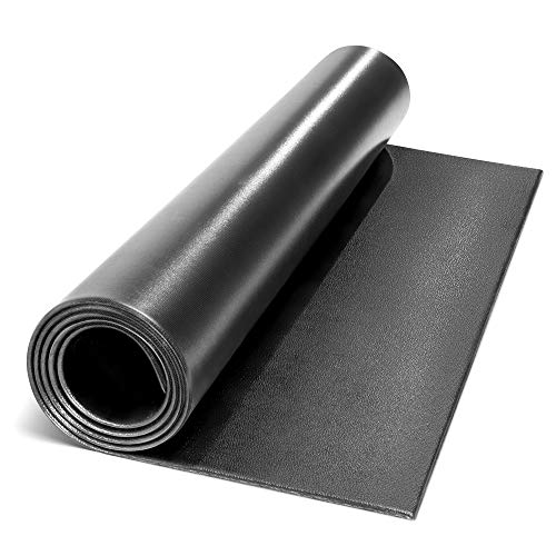 Marcy Fitness Equipment Mat and Floor Protector for Treadmills, Exercise Bikes, and Accessories Mat-366 (78" x 36" x 0.25" Thickness) , Black